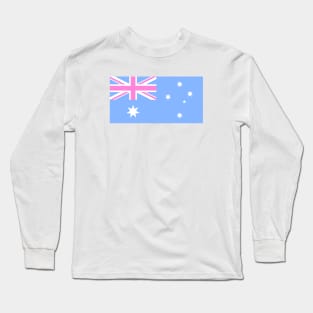 Australia Flag Baby Pink Long Sleeve T-Shirt